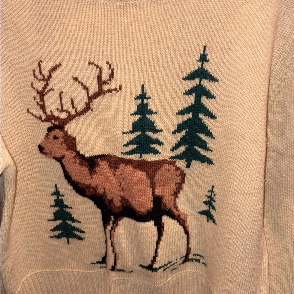 Kiel James Patrick North Woods Deer Wool Blend Sweater S - Picture 5 of 10